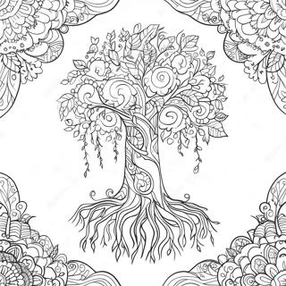 Golden Tree Of Life Coloring Page 61897-51301