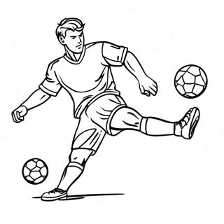 Football Player Kicking The Ball Coloring Page 61927-51330