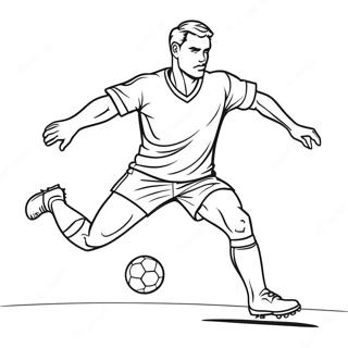 Football Player Kicking The Ball Coloring Page 61927-51331