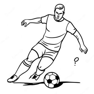 Football Player Kicking The Ball Coloring Page 61927-51332