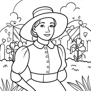 Anne Shirley In Her Garden Coloring Page 61937-51333