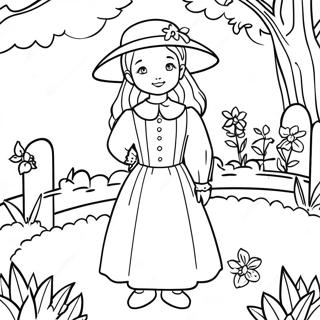 Anne Shirley In Her Garden Coloring Page 61937-51334