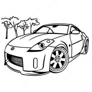 Nissan 350z Sports Car Coloring Page 61946-51342