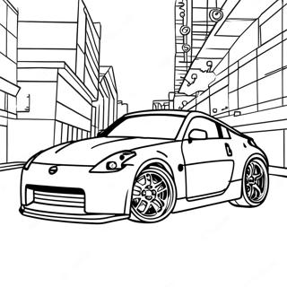 Stylish Nissan 350z Coloring Page 61947-51337