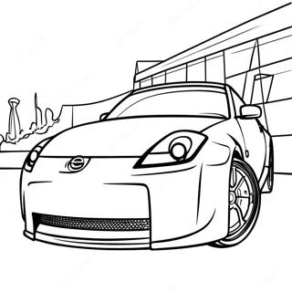 Stylish Nissan 350z Coloring Page 61947-51338