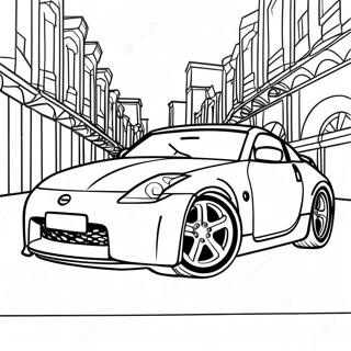 Stylish Nissan 350z Coloring Page 61947-51339