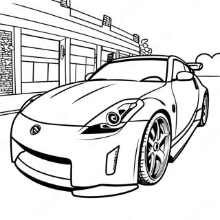 Stylish Nissan 350z Coloring Page 61947-51340