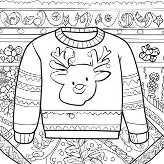 Christmas Sweater Coloring Pages