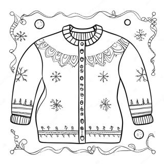 Christmas Sweater Coloring Page 61956-51350