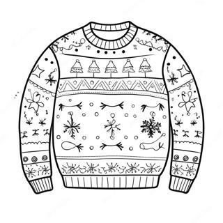 Christmas Sweater Coloring Page 61956-51351