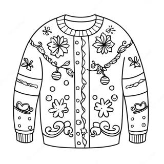 Christmas Sweater Coloring Page 61956-51352