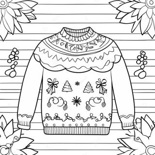 Christmas Sweater Coloring Pages