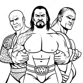 Wwe Superstars In Action Jumbo Coloring Page 6195-4949