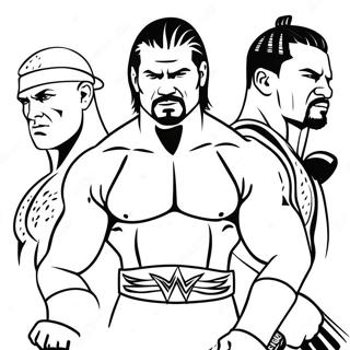 Wwe Superstars In Action Jumbo Coloring Page 6195-4951