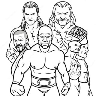 Wwe Superstars In Action Jumbo Coloring Page 6195-4952