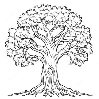 Realistic Tree Coloring Pages