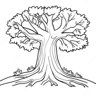 Majestic Oak Tree Coloring Page 61967-51356