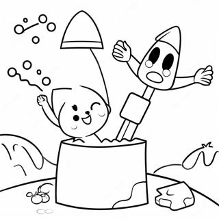 Bluey And Bingo Building Sandcastles Coloring Page 61987-51381