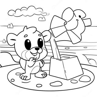 Bluey And Bingo Building Sandcastles Coloring Page 61987-51383