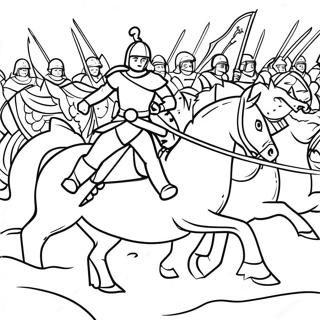 Epic Battle Scene Coloring Page 61997-51378