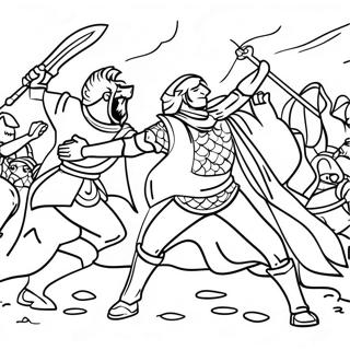 Epic Battle Scene Coloring Page 61997-51380