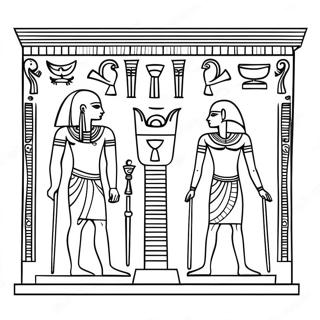 Ancient Egyptian Hieroglyphs Coloring Page 62007-51392