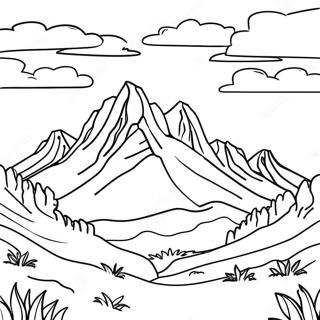 Majestic Mountain Range Coloring Page 62017-51399