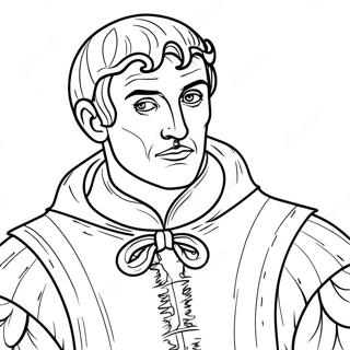 Tragic Hamlet In Soliloquy Coloring Page 62047-51421