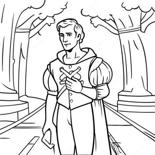 Tragic Hamlet In Soliloquy Coloring Page 62047-51422