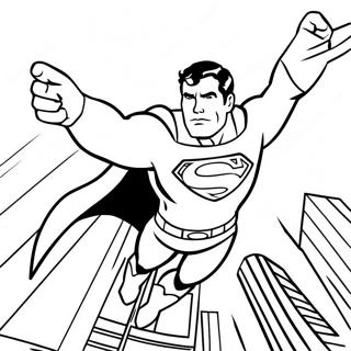 Superhero Man Of Steel Flying Coloring Page 62057-51432