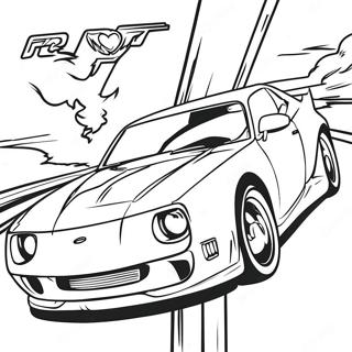 Dominic Toretto Driving Fast Coloring Page 6205-4960