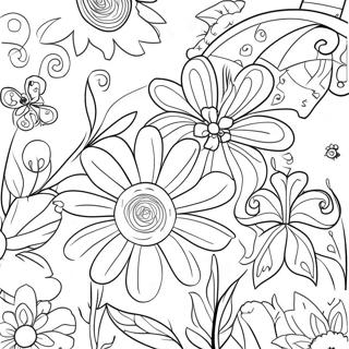 Whimsical Flowers In The Secret Garden Coloring Page 62077-51453