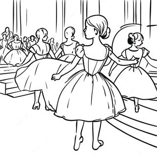 Degas Impressionist Art Coloring Page 62097-51458