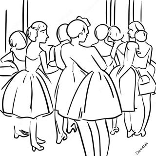 Degas Impressionist Art Coloring Page 62097-51460