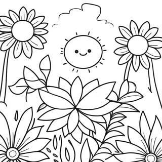 Exotic Flower Garden Coloring Page 62107-51462