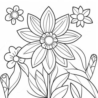 Exotic Flower Garden Coloring Page 62107-51463