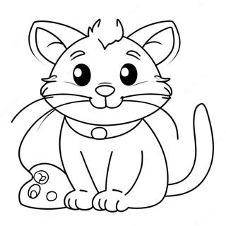 Cat And Mouse Coloring Pages