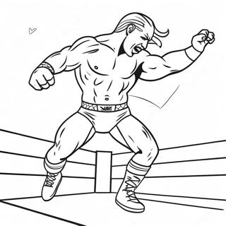 Wwe Wrestler Jumping On Opponent Coloring Page 62147-51497