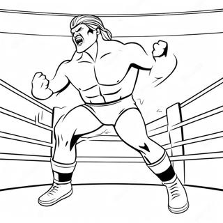 Wwe Wrestler Jumping On Opponent Coloring Page 62147-51498