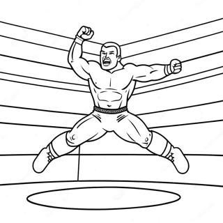 Wwe Wrestler Jumping On Opponent Coloring Page 62147-51499