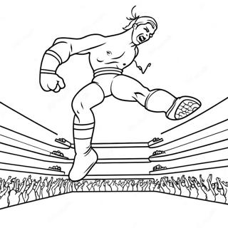 Wwe Wrestler Jumping On Opponent Coloring Page 62147-51500