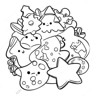 Christmas Cookies Coloring Page 6214-4962