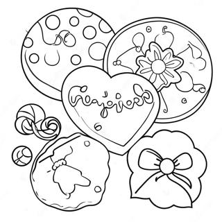 Decorated Christmas Cookies Coloring Page 6215-4965