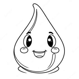 Cute Hershey Kiss With Smiling Face Coloring Page 62168-51509