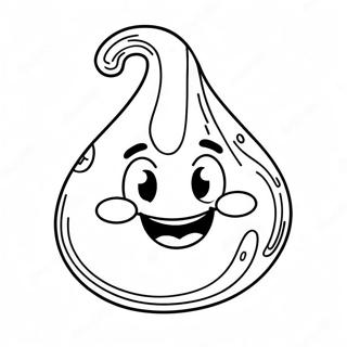 Cute Hershey Kiss With Smiling Face Coloring Page 62168-51511