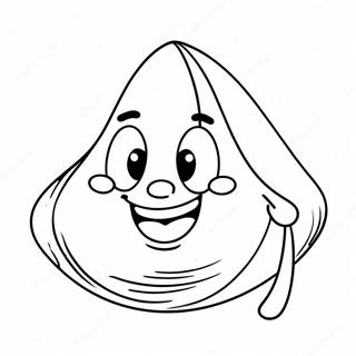 Cute Hershey Kiss With Smiling Face Coloring Page 62168-51512