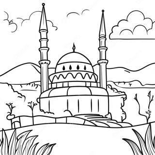 Beautiful Turkish Landscape Coloring Page 62188-51525