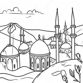 Beautiful Turkish Landscape Coloring Page 62188-51526