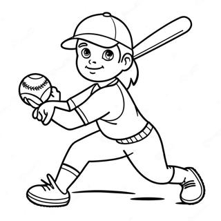 Softball Coloring Page 621-496