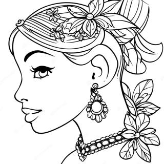 Sparkling Earrings Coloring Page 62208-51538